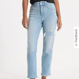 Women's Light Blue Distressed Jeans